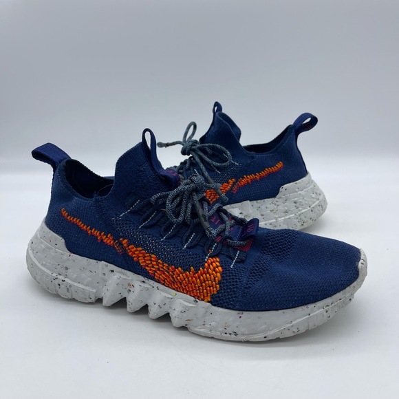 Nike Space Hippie 01 DN0010-400 Men's Size 9.5 Running Shoes Navy Orange Sneaker - Picture 1 of 10